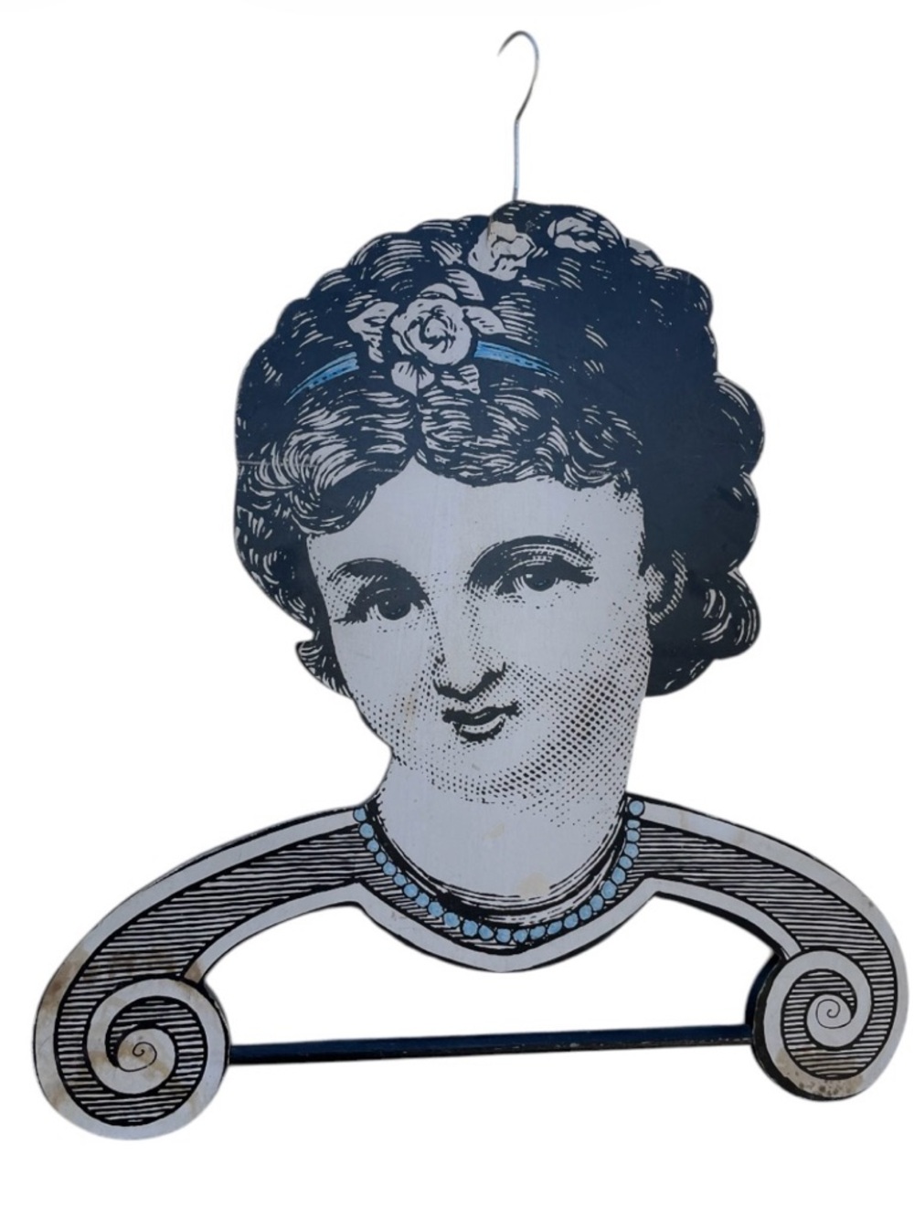 Vintage Woman Head Decorative Hanger Clothing Store Display